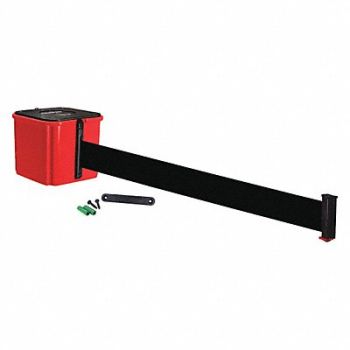 RETRACTA-BELT Belt Barrier 30 ft Belt L Black Belt, 52CZ28
