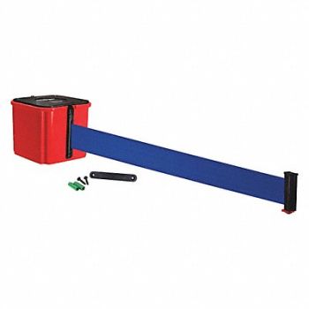 RETRACTA-BELT Belt Barrier 30 ft Belt L Blue Belt, 52CZ29