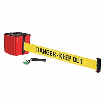 RETRACTA-BELT Belt Barrier Danger Keep Out 4 H, 52CZ18