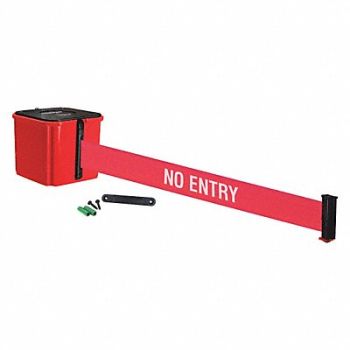 RETRACTA-BELT Belt Barrier 30 ft Belt L No Entry, 52CZ37
