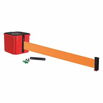 RETRACTA-BELT Belt Barrier 30 ft Belt L Orange Belt, 52CZ38