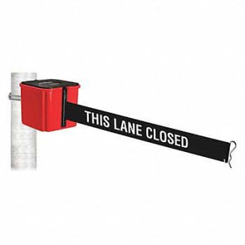 RETRACTA-BELT Belt Barrier 30ft Belt This Lane Closed, 52CZ58