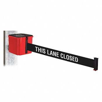 RETRACTA-BELT Belt Barrier 4-1/4 H This Lane Closed, 52CZ59