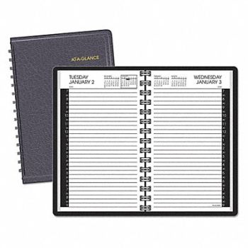 AT-A-GLANCE Planner 4-7/8 x 8 Simulated Leather, 52DN75