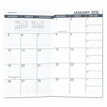 AT-A-GLANCE Desk Calendar Refill 3-5/8 x 6-1/8, 52DN96