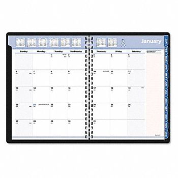 AT-A-GLANCE Planner Black/Pink Unruled, 52DP23