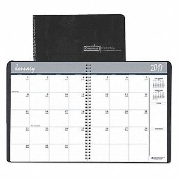 HOUSE OF DOOLITTLE Planner 6-7/8 x 8-3/4 Simulated Leather, 52DP89