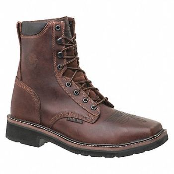 JUSTIN ORIGINAL WORKBOOTS 8 Work Boot 14 EE Brown Steel PR, 52EG45