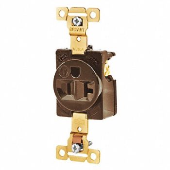GRAINGER APPROVED Receptacle Single Outlet 20A 3 Wires, 52HC25