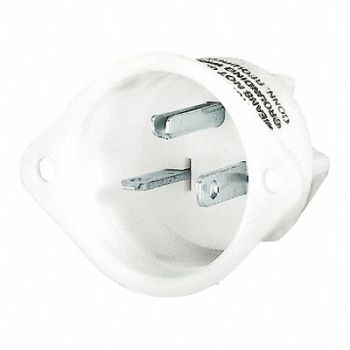 GRAINGER APPROVED Flanged Inlet White 20 A Oval 5-20P, 52HC26