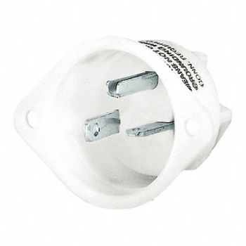 GRAINGER APPROVED Flanged Inlet White 20 A Oval 6-20P, 52HC28