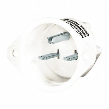 GRAINGER APPROVED Flanged Inlet White 15 A Oval 6-15P, 52HC30