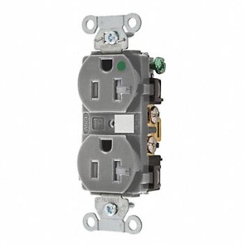 GRAINGER APPROVED Receptacle Gray 20 A 2P3W Back Side 1PK, 52HC85