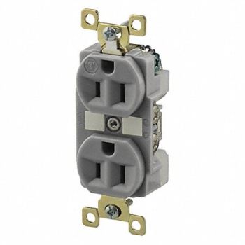 GRAINGER APPROVED Receptacle 15A 125VAC Isolated Ground, 52HD08