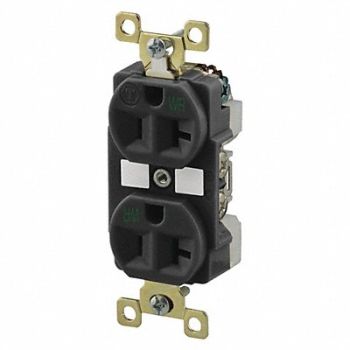 GRAINGER APPROVED Receptacle Black 20A Weather Resistant, 52HD20