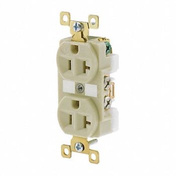 GRAINGER APPROVED Receptacle 20A 5-20R NEMA Configuration, 52HD23