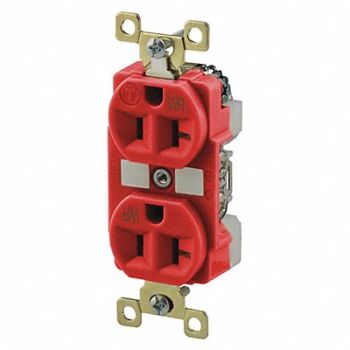 GRAINGER APPROVED Receptacle Red 20A Weather Resistant, 52HD29