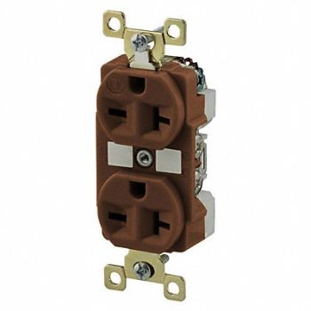 GRAINGER APPROVED Receptacle Brown 20A 6-20R NEMA Config., 52HD33