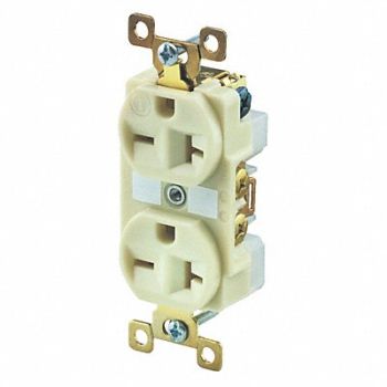 GRAINGER APPROVED Receptacle Ivory 20A 6-20R NEMA Config., 52HD35