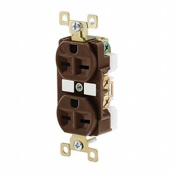 GRAINGER APPROVED Receptacle Brown 15A 6-15R NEMA Config., 52HD36