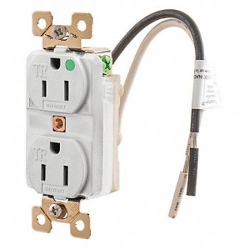 GRAINGER APPROVED Receptacle 15A 5-15R NEMA Config. 125VAC, 52HD48