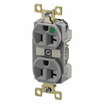 GRAINGER APPROVED Receptacle Gray 20A 5-20R NEMA Config., 52HD49