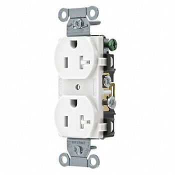 GRAINGER APPROVED Receptacle Nylon 125VAC Tamper Resist, 52HD73