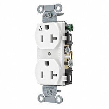 GRAINGER APPROVED Receptacle 20A 125VAC Side Winning, 52HD80