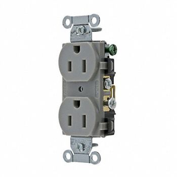 GRAINGER APPROVED Receptacle Duplex Outlet Side Winning, 52HD83