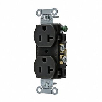 GRAINGER APPROVED Receptacle Black 20A 125VAC Side Winning, 52HD88