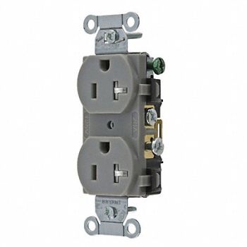 GRAINGER APPROVED Receptacle Gray 20A Nylon Side Winning, 52HD91