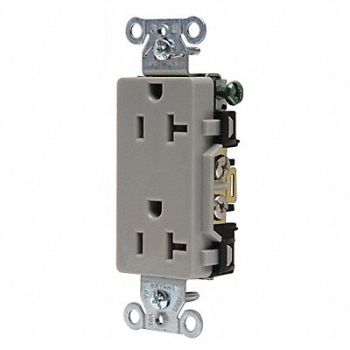 GRAINGER APPROVED Receptacle Gry 20A Flush Mount 125VAC, 52HE09