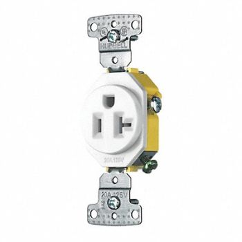 GRAINGER APPROVED Receptacle White 20A General Purpose, 52HE18