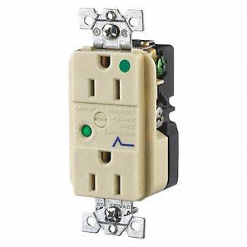 GRAINGER APPROVED Receptacle 15A Audible Alarm 125VAC, 52HE25