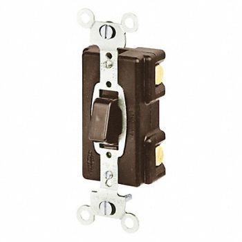 GRAINGER APPROVED Wall Switch 20A 1-Pole Type Press Style, 52HE38