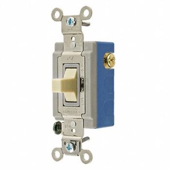 GRAINGER APPROVED Wall Switch Ivory 1-Pole Type 1/2 to 2HP, 52HE57