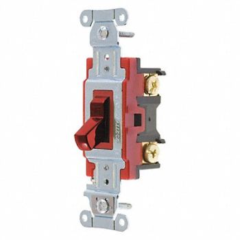 GRAINGER APPROVED Wall Switch 20A Red 1-Pole Type Toggle, 52HE60