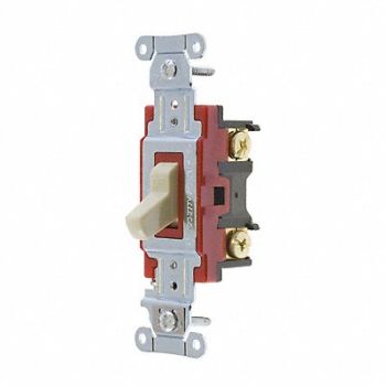 GRAINGER APPROVED Wall Switch 20A Ivory 2-Pole Type Toggle, 52HE63