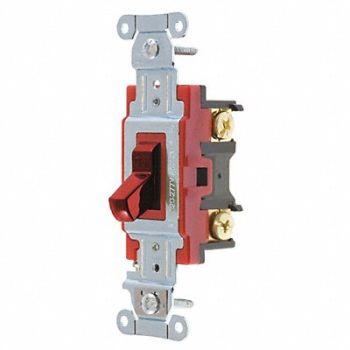 GRAINGER APPROVED Wall Switch 20A Red 2-Pole Type Toggle, 52HE65
