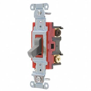 GRAINGER APPROVED Wall Switch 20A Gray 4-Way Type Toggle, 52HE76