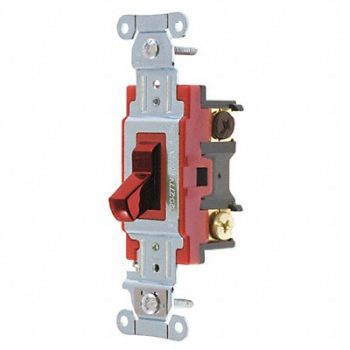 GRAINGER APPROVED Wall Switch 20A Red 4-Way Type Toggle, 52HE78