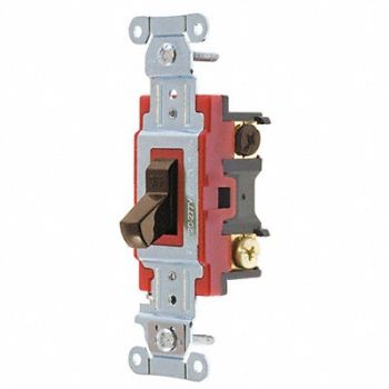 GRAINGER APPROVED Wall Switch 20A Brown 4-Way Type Toggle, 52HE75