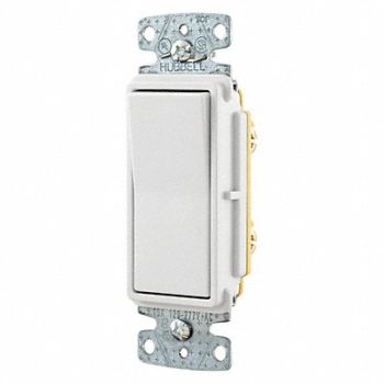 GRAINGER APPROVED Wall Switch White 1-Pole Type 1 to 2 HP, 52HF21
