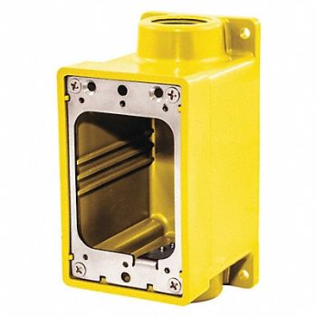 HUBBELL Weatherproof Electrical Box 1 Hub Size, 52HF25