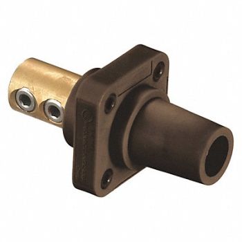 HUBBELL Receptacle Brown Female Double Set Screw, 52HF26
