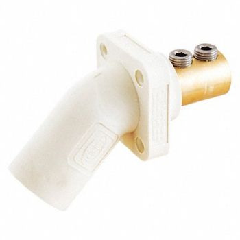 HUBBELL Angled Receptacle Male Double Set Screw, 52HF27