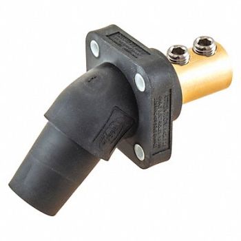 HUBBELL Angled Receptacle Black Double Set Screw, 52HF33
