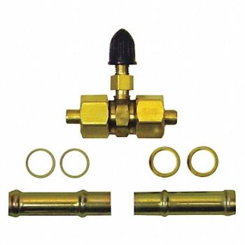 SUR R In-Line Schrader Valve Automotive Gold, 52HJ17