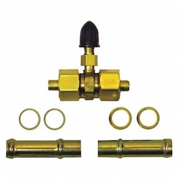SUR R In-Line Schrader Valve Automotive Gold, 52HJ18