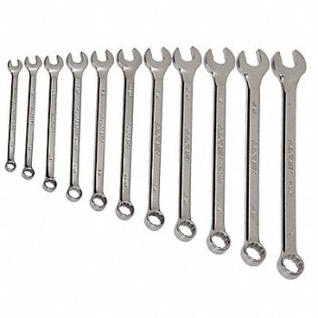 ABILITY ONE Combo Wrench St Steel Polish Stnrd Ofst, 52HT90